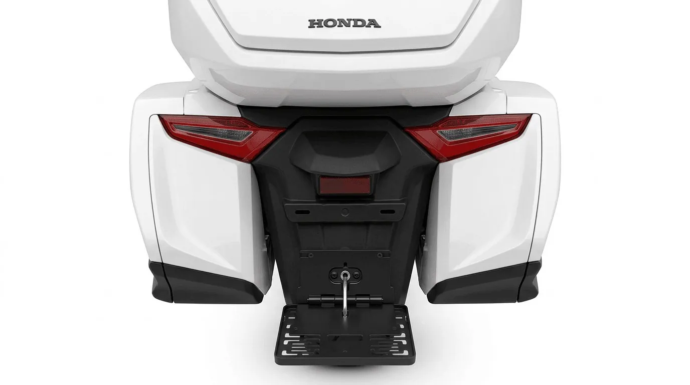 Откидная рамка на Honda Gold Wing — механизм крупным планом